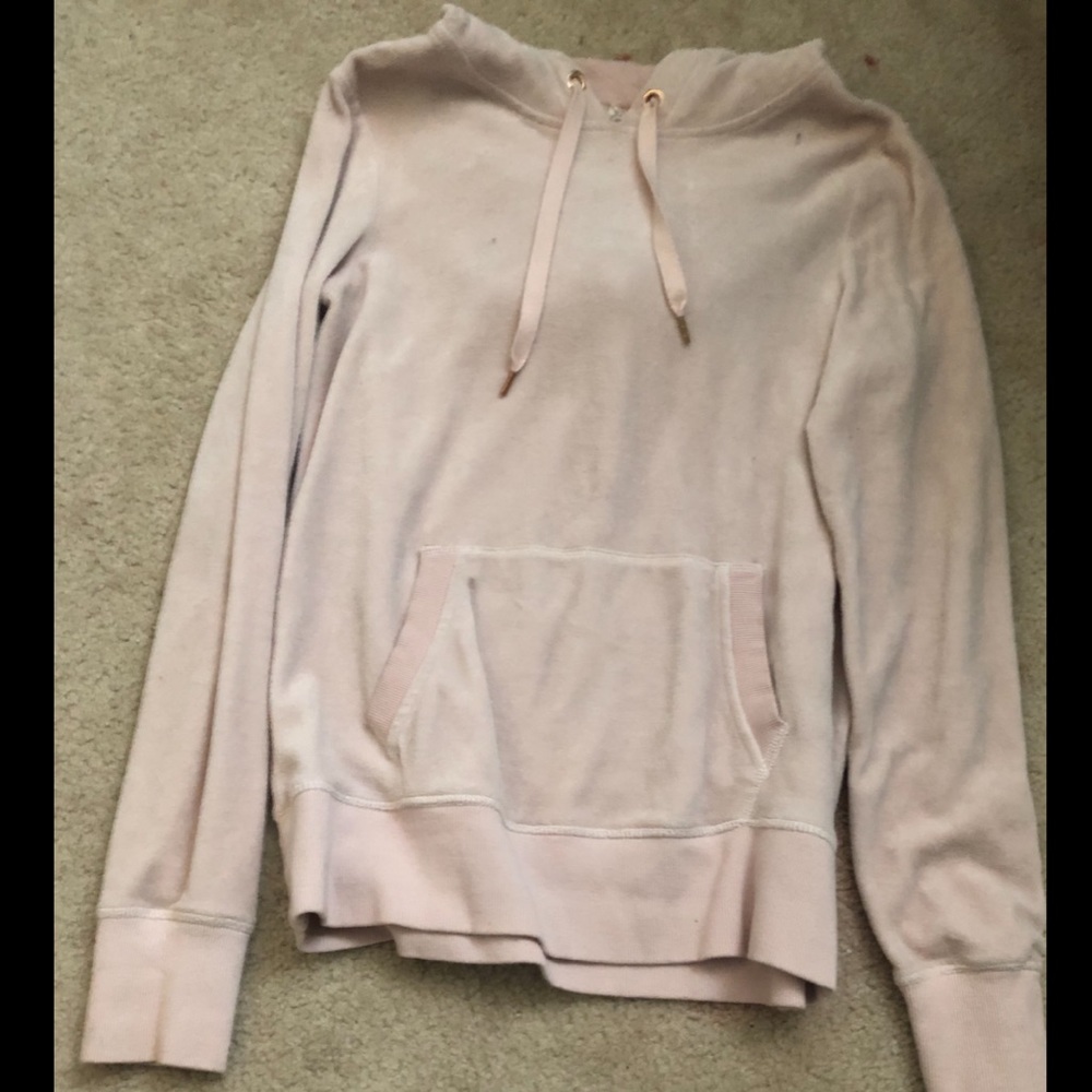 velvet pink sweatshirt